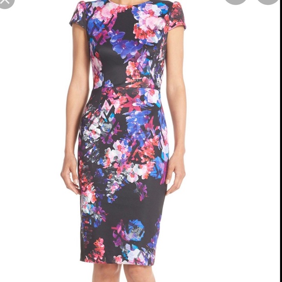 Betsey Johnson Floral Print Sheath Dress - Picture 3 of 9